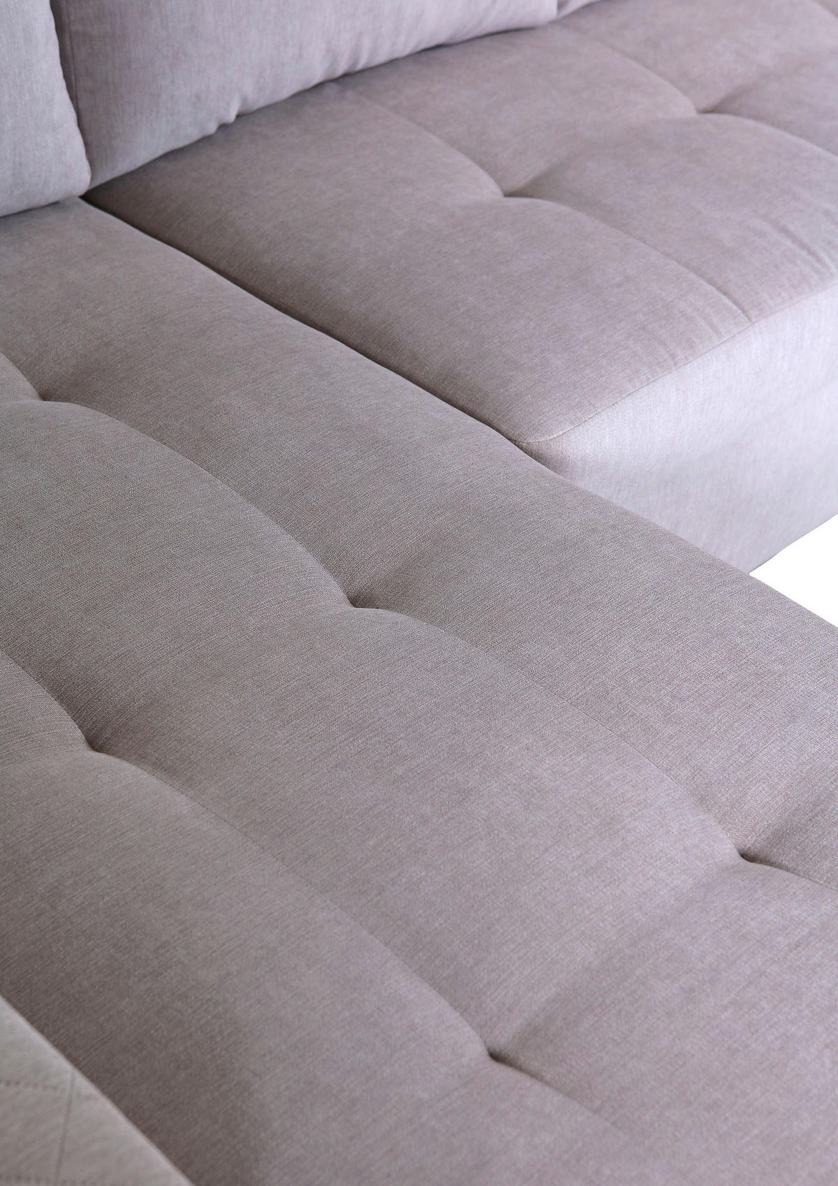 ECKSOFA Hellgrau Flachgewebe  - Rot/Hellgrau, KONVENTIONELL, Kunststoff/Textil (176/243cm) - MID.YOU