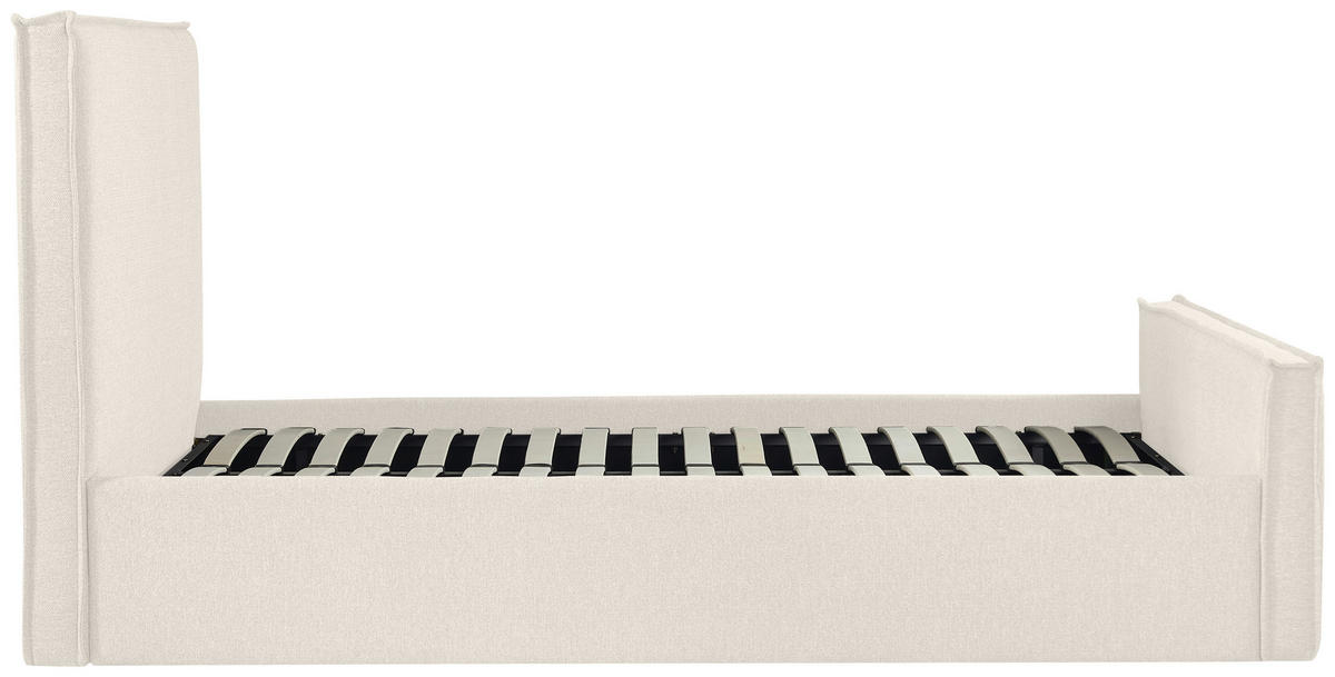 POLSTERBETT Lattenrost, Bettkasten Creme 180/200 cm  - Creme/Schwarz, MODERN, Holz/Kunststoff (180/200cm) - Livetastic