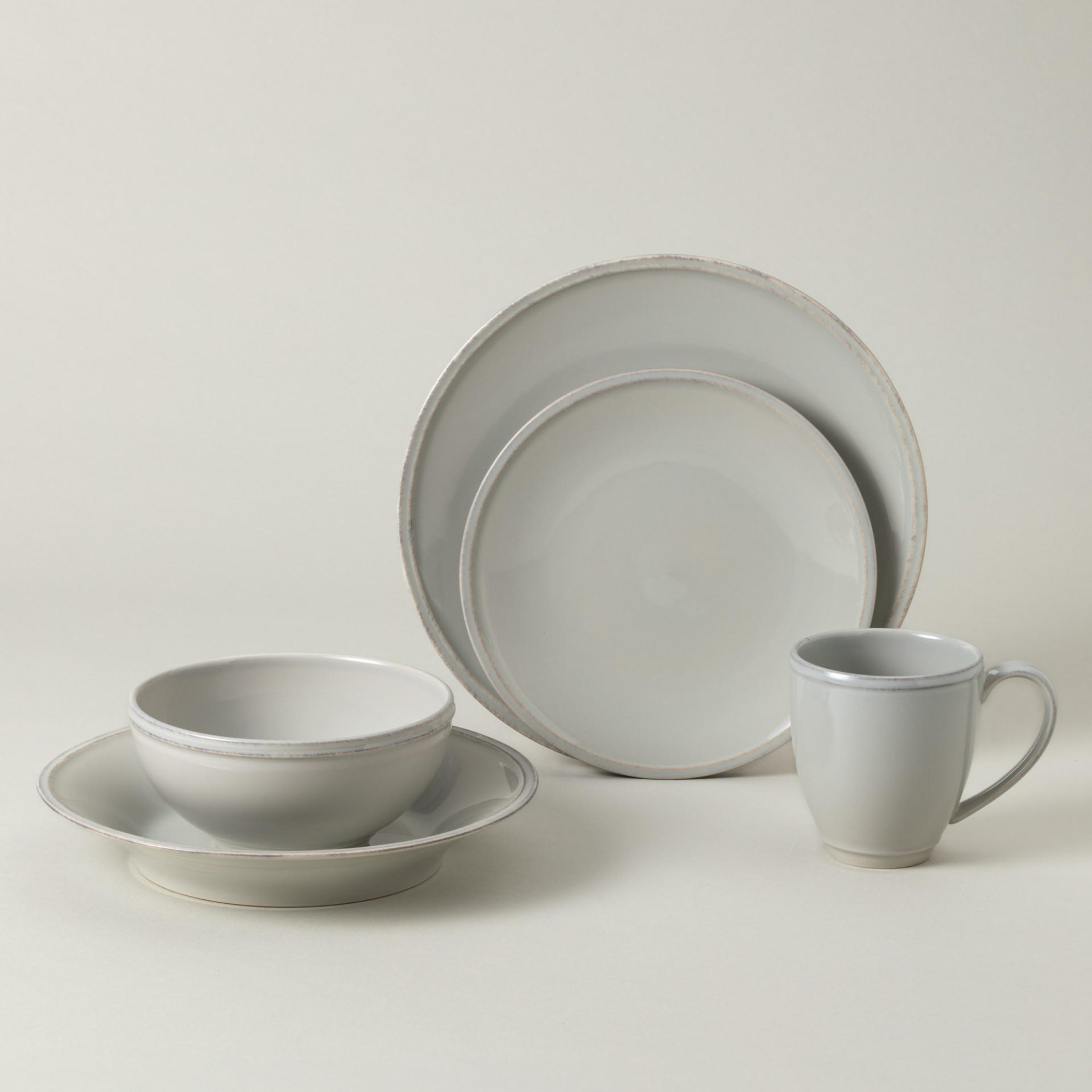 KOMBISERVICE Grau FRISO 5-teilig 1 Personen  - Grau, Basics, Keramik - Costa Nova