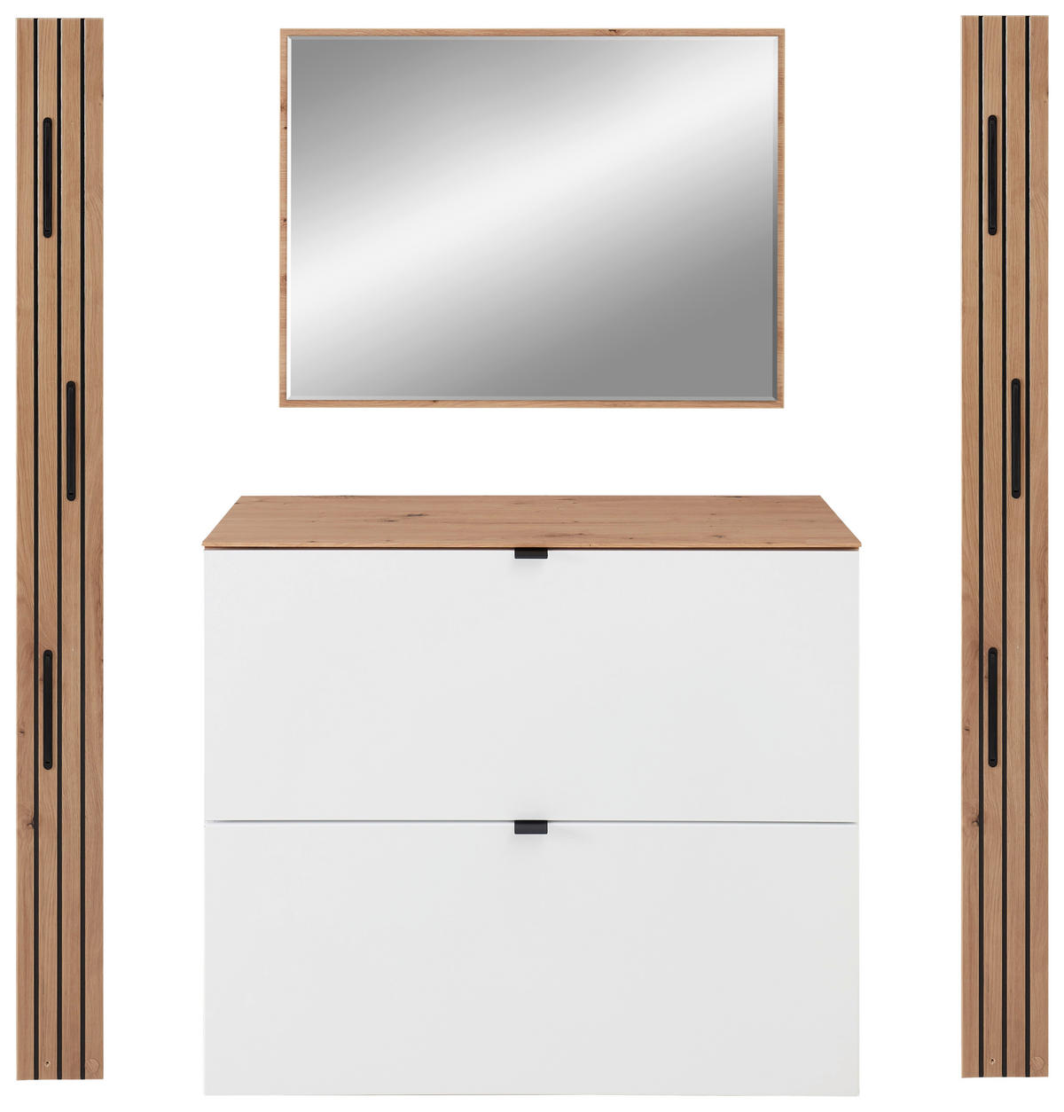 GARDEROBE 4-teilig  in 165/179/37 cm  - Weiß/Eiche Artisan, Design, Holzwerkstoff (165/179/37cm) - Voleo