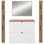GARDEROBE 4-teilig  in 165/179/37 cm  - Weiß/Eiche Artisan, Design, Holzwerkstoff (165/179/37cm) - Voleo