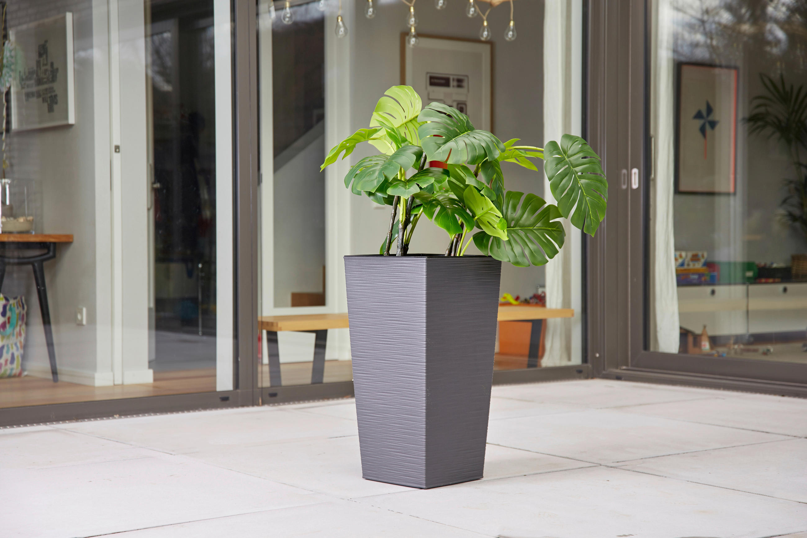 PFLANZENTOPF   - Anthrazit, Basics, Kunststoff (35/68/35cm) - Siena Garden