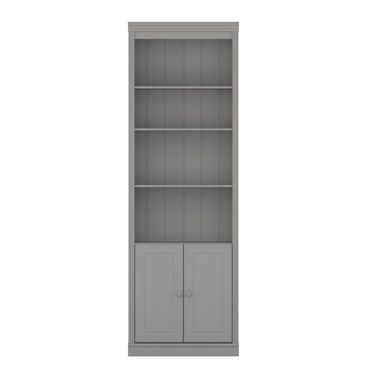 BÜCHERWAND Kiefer massiv Grau  - Grau, Design, Holz (74/223/37cm) - Livetastic