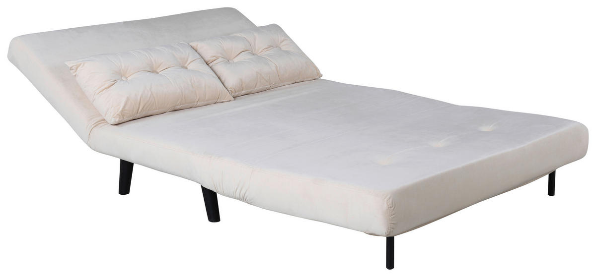 SCHLAFSOFA in Textilgeflecht Creme  - Creme, Design, Textil/Metall (120/88/80cm) - Livetastic