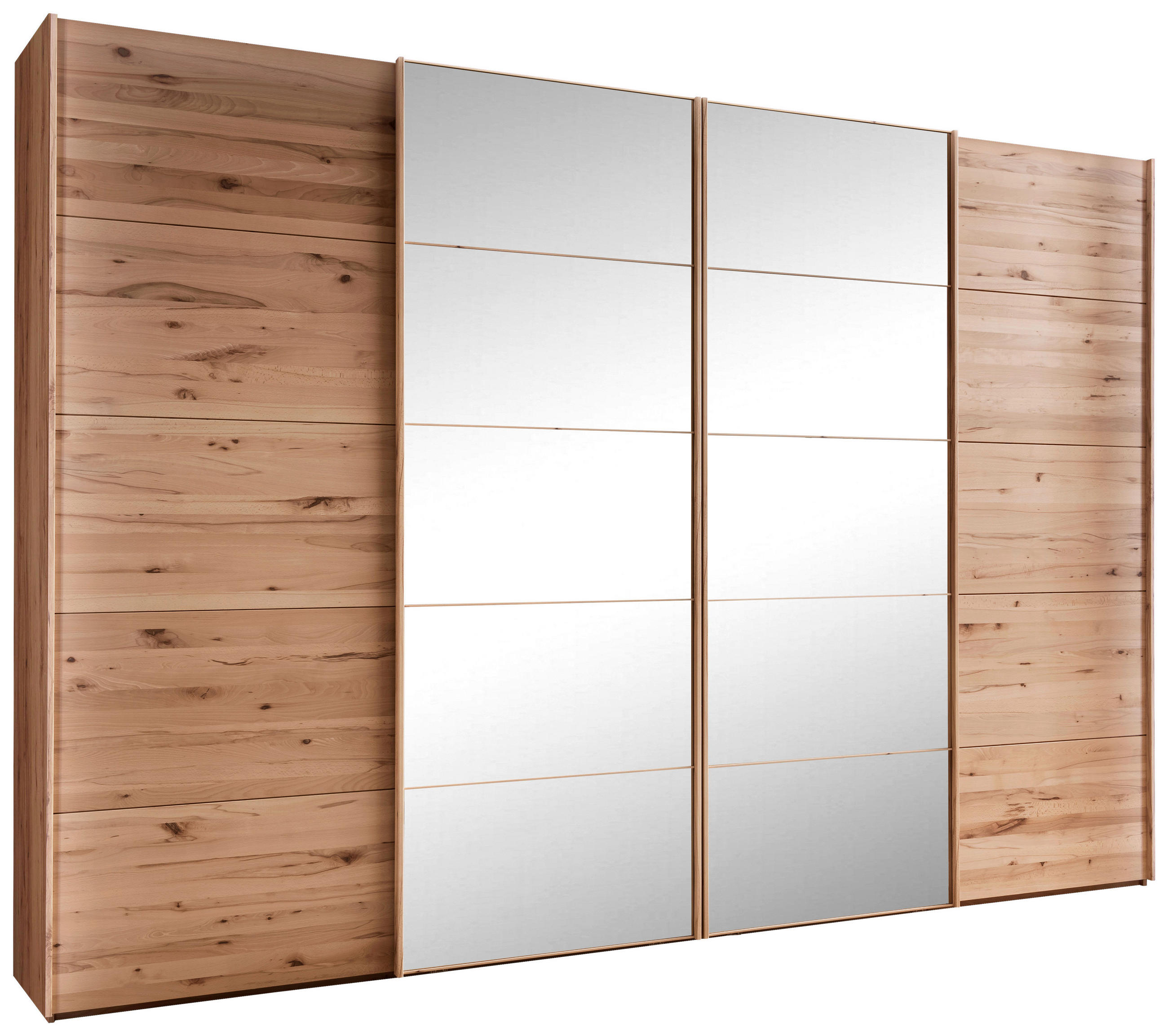 SCHWEBETÜRENSCHRANK Buchefarben  - Buchefarben, Natur, Glas/Holz (330/236/67cm) - Linea Natura