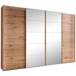 SCHWEBETÜRENSCHRANK 330/236/67 cm 4-türig Buchefarben  - Buchefarben, Natur, Glas/Holz (330/236/67cm) - Linea Natura