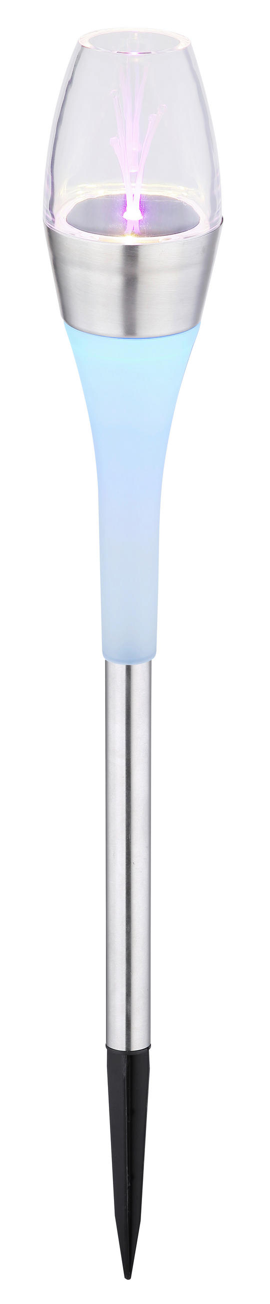 SVJETILJKA SOLARNA SOLAR  - boje oplemenjenog čelika/prozirno, Basics, metal/plastika (6,7/55cm)