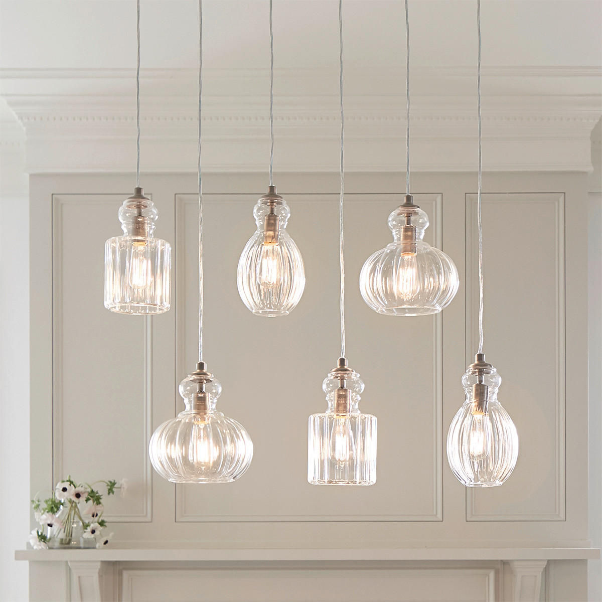 HÄNGLAMPA Elstead Riviera 15.2/37.9  cm  - Klassisk, metall/glas (15.2/37.9 cm) - Elstead Lighting