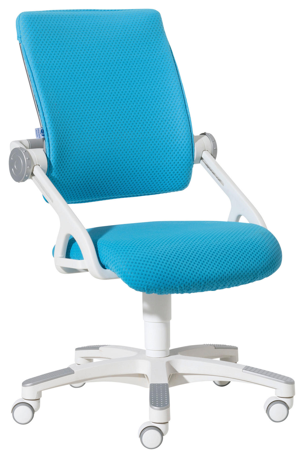 JUGENDDREHSTUHL - Blau/Weiss, Design, Kunststoff/Textil (54/85-97/53cm) - Paidi