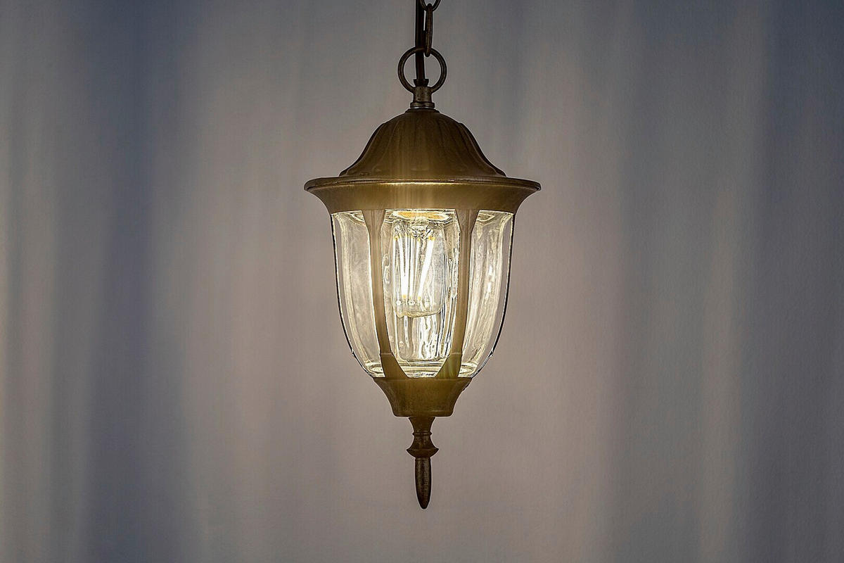 ZUNANJA VISEČA SVETILKA  MILANO      16,5/100 cm       - barve medenine/prozorno, Romantika, kovina/steklo (16,5/100cm)