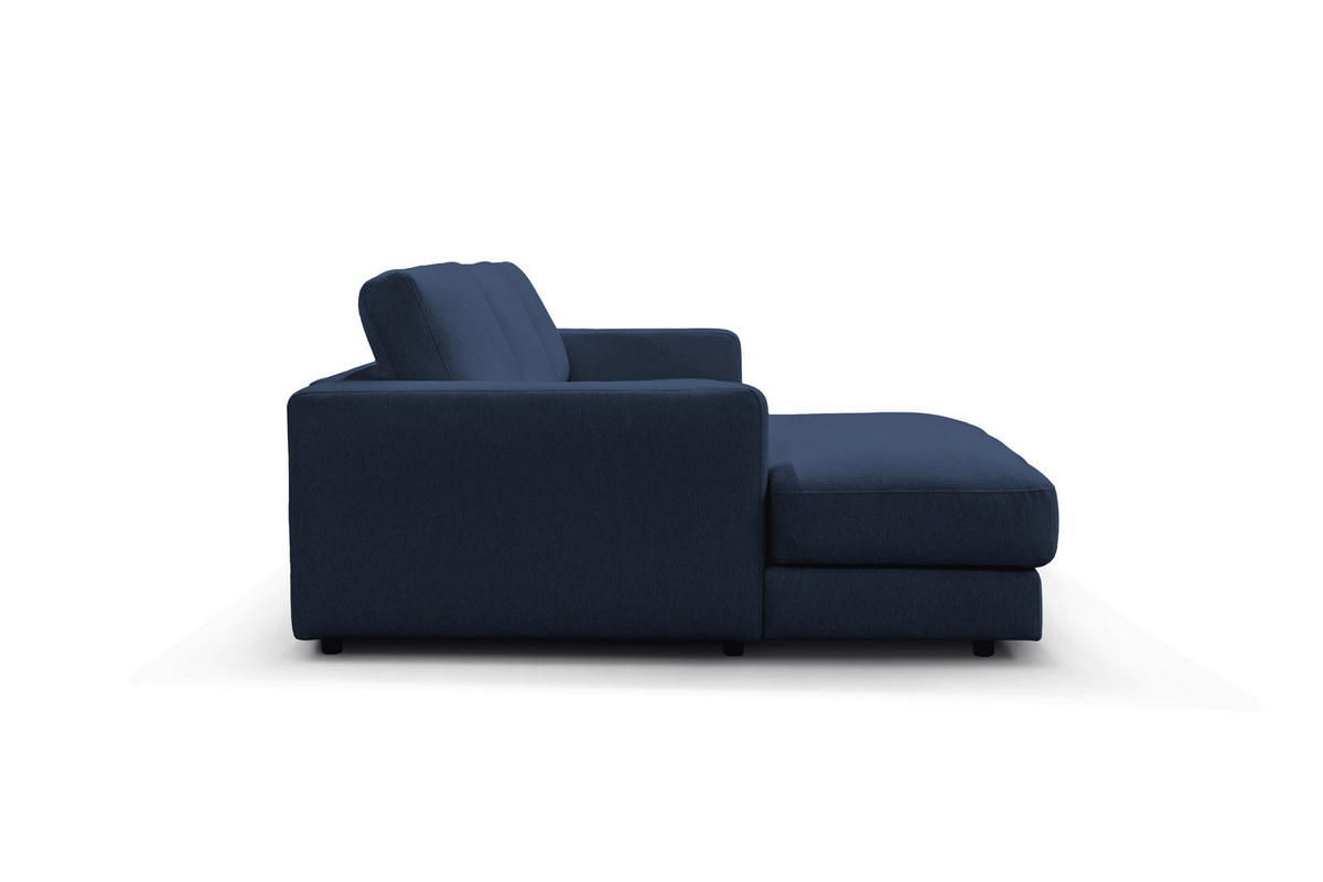 ECKSOFA VIGO Dunkelblau  - Schwarz/Dunkelblau, Design, Textil (172/303cm) - MID.YOU