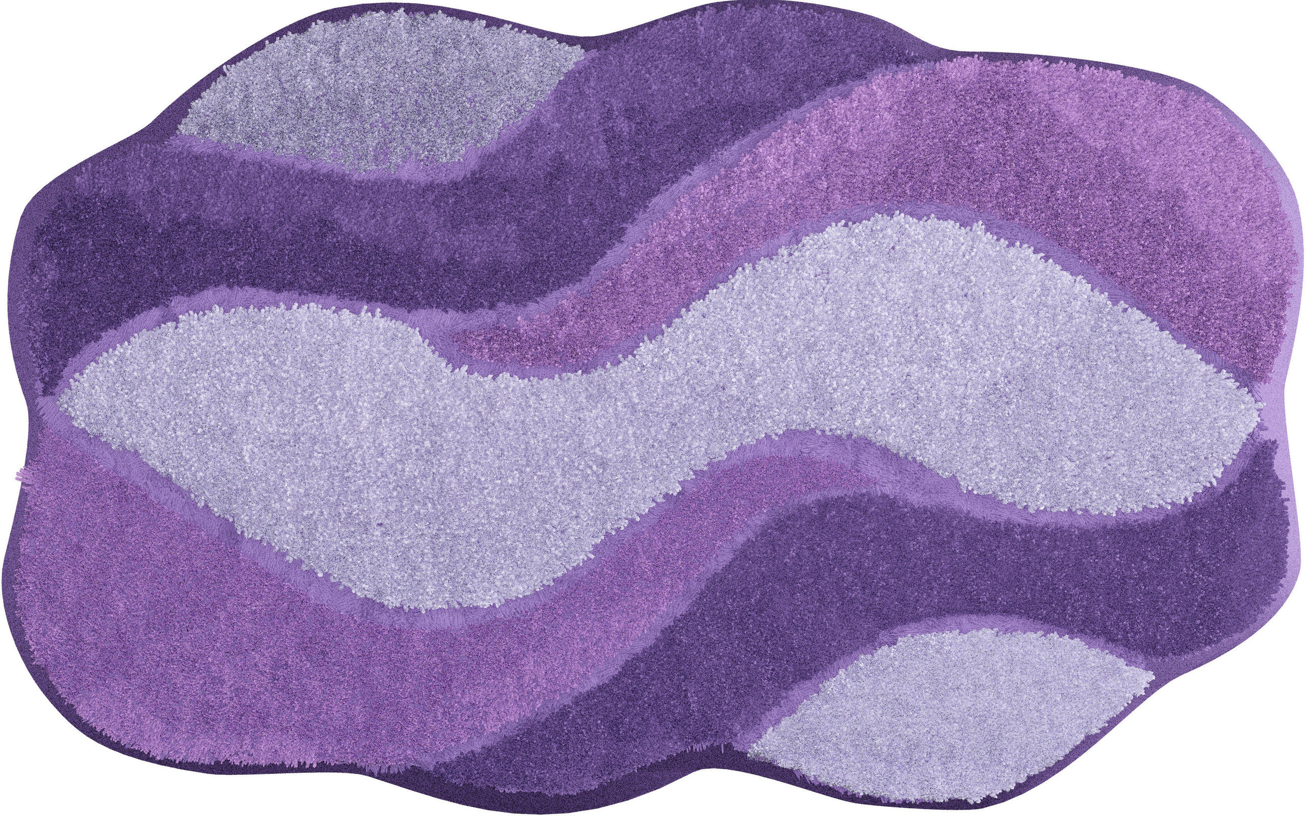 BADTEPPICH Carmen Flieder 80/140 cm  - Flieder, Basics, Kunststoff/Textil (80/140cm) - Grund