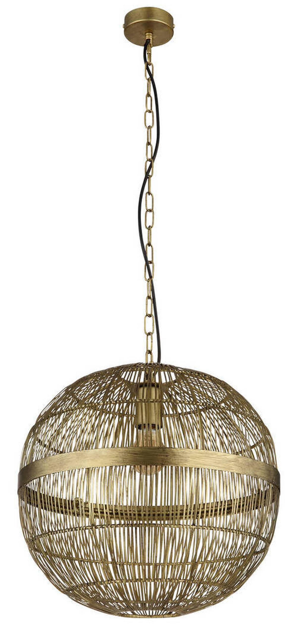 HÄNGLAMPA 40/120 cm  - mässingsfärgad, Klassisk, metall (40/120cm) - Globo