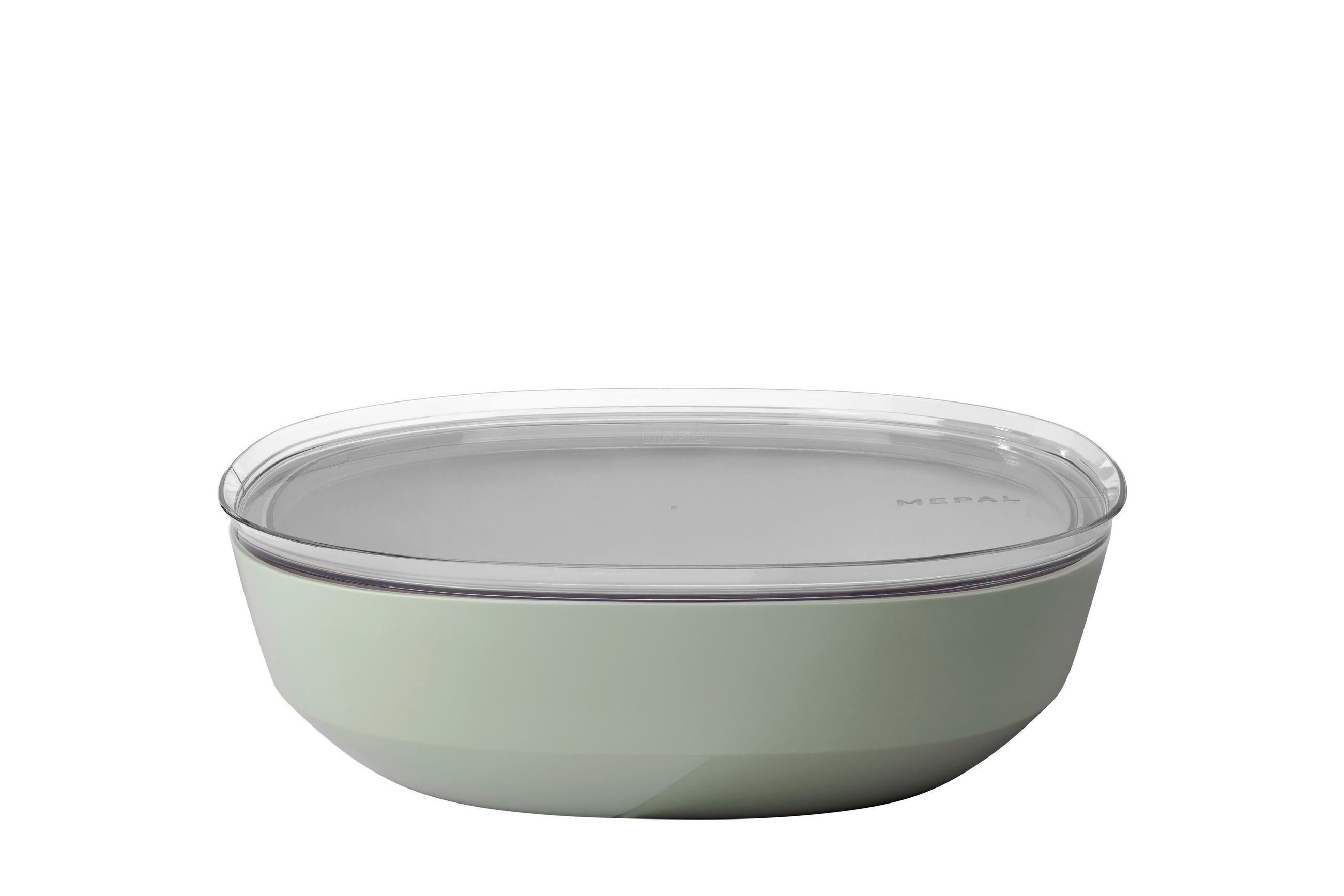 SALATSCHÜSSEL  Silueta  - Transparent/Salbeigrün, KONVENTIONELL, Kunststoff (30,1/9,2cm) - Mepal
