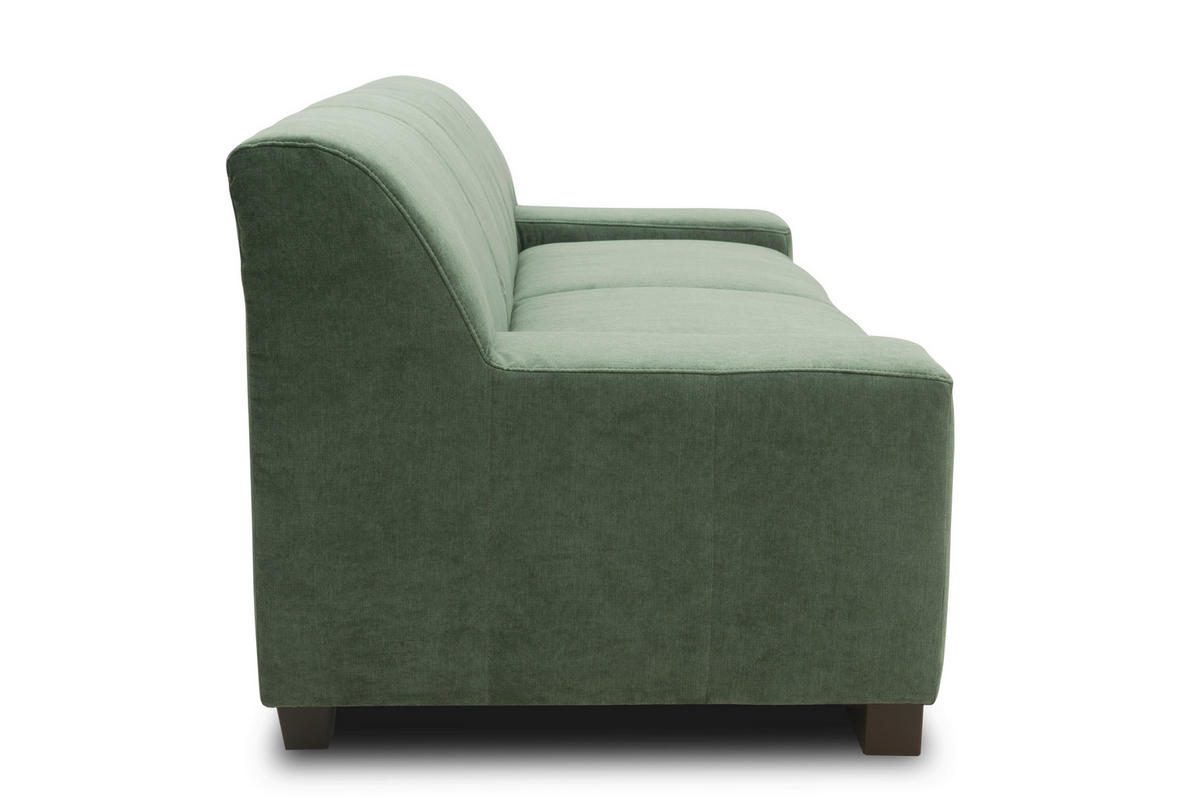 2-SITZER-SOFA Mikrofaser Grün  - Wengefarben/Grün, Design, Holz/Textil (194/74/85cm) - MID.YOU