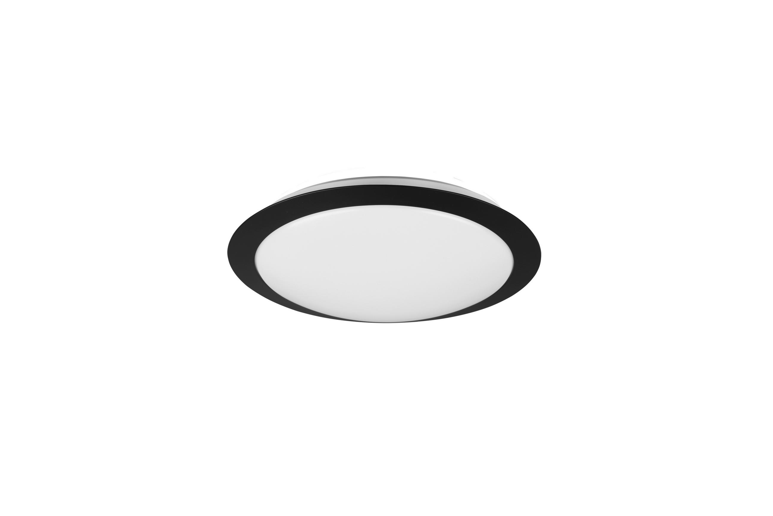 LED-DECKENLEUCHTE 29/8 cm   - Schwarz/Weiß, Basics, Kunststoff (29/8cm) - Trio Leuchten