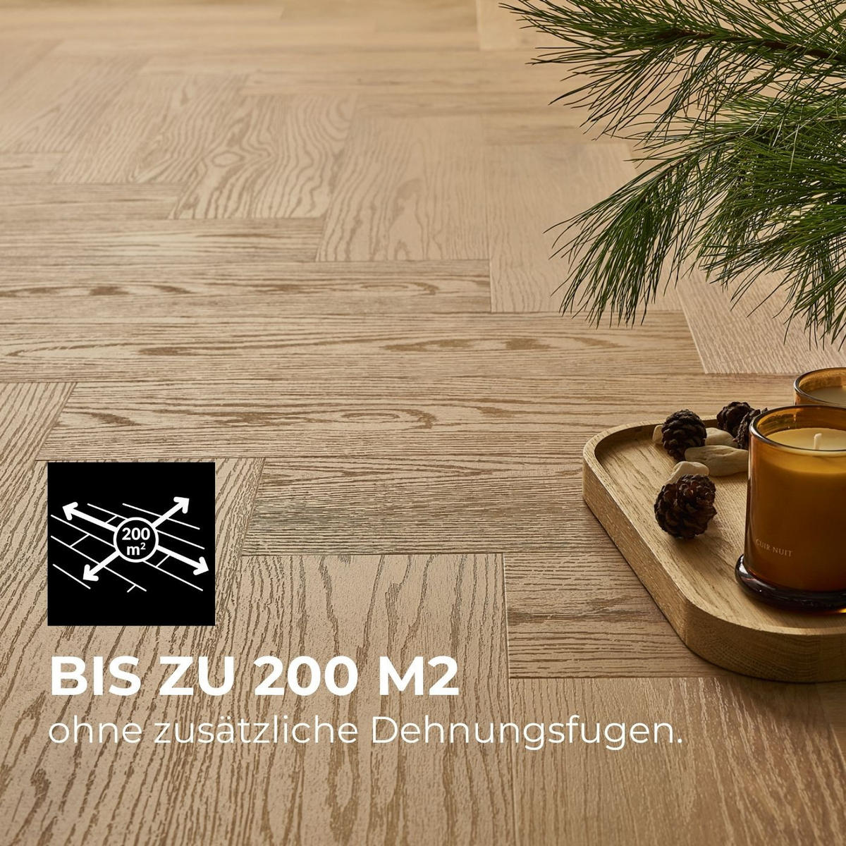VINYLBODEN Fischgrät Garda  per  m² - Design, Kunststoff (59,2/14,8/0,45cm) - Venda