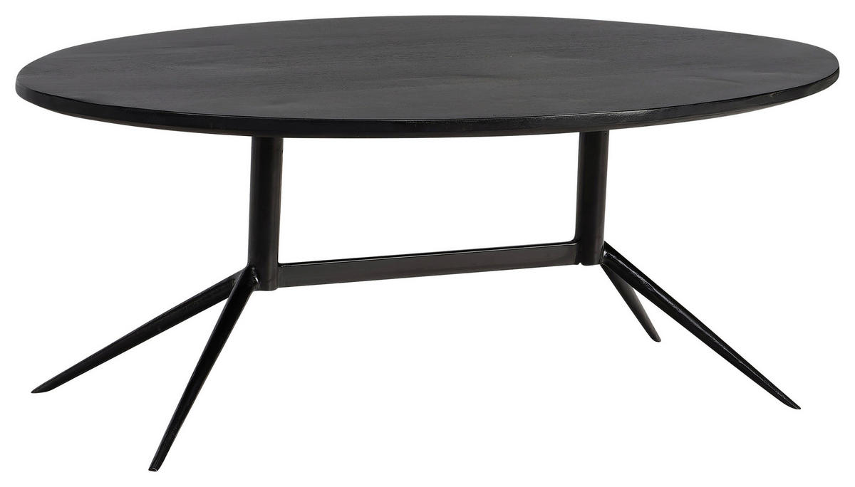 COUCHTISCH in Holz 90/50/35 cm  - Schwarz, Design, Holz/Metall (90/50/35cm) - MID.YOU