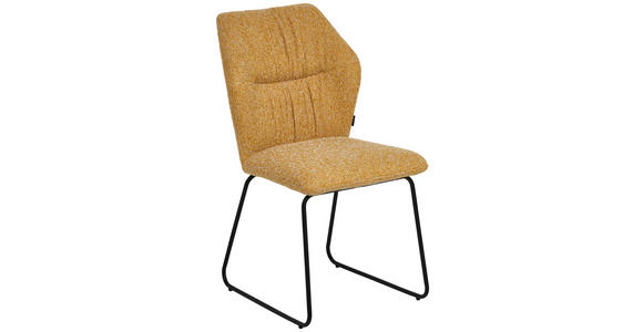 STUHL - Gelb/Schwarz, Design, Textil/Metall (49/89,5/65cm) - Novel