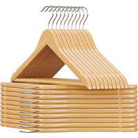 KLEIDERBÜGELSET Holz  - Birkefarben, Basics, Holz (44.5/23/1.2cm)