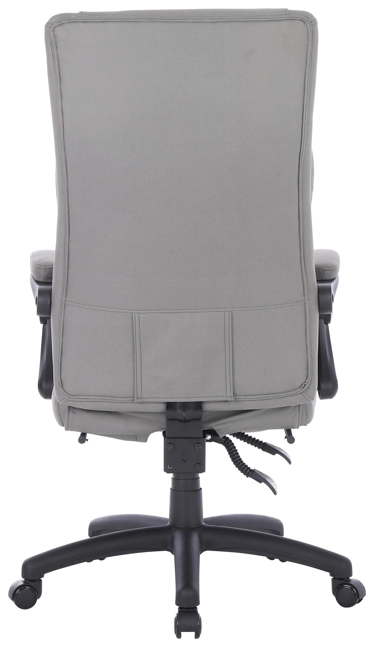 CHEFSESSEL Mikrofaser Grau  - Schwarz/Grau, MODERN, Kunststoff/Textil (66/116-124/71.5cm) - MID.YOU