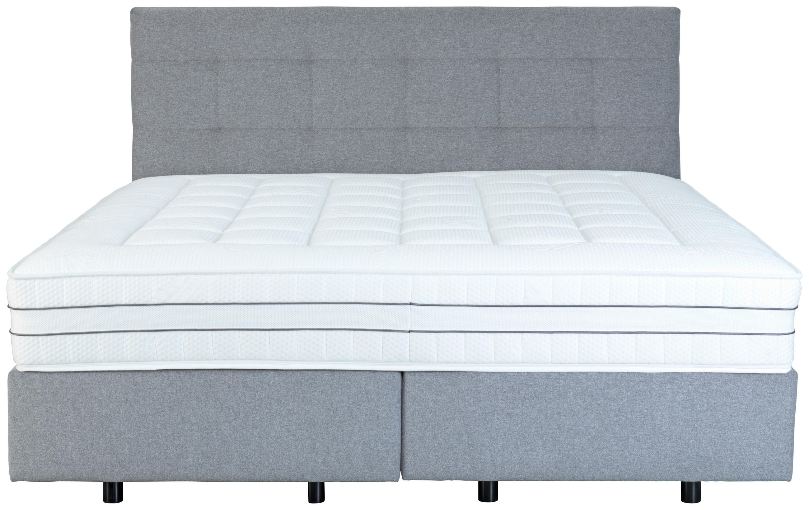 BOXSPRINGBETT 160/200 cm  in Grau  - Schwarz/Grau, Design, Holzwerkstoff/Kunststoff (160/200cm) - Esposa