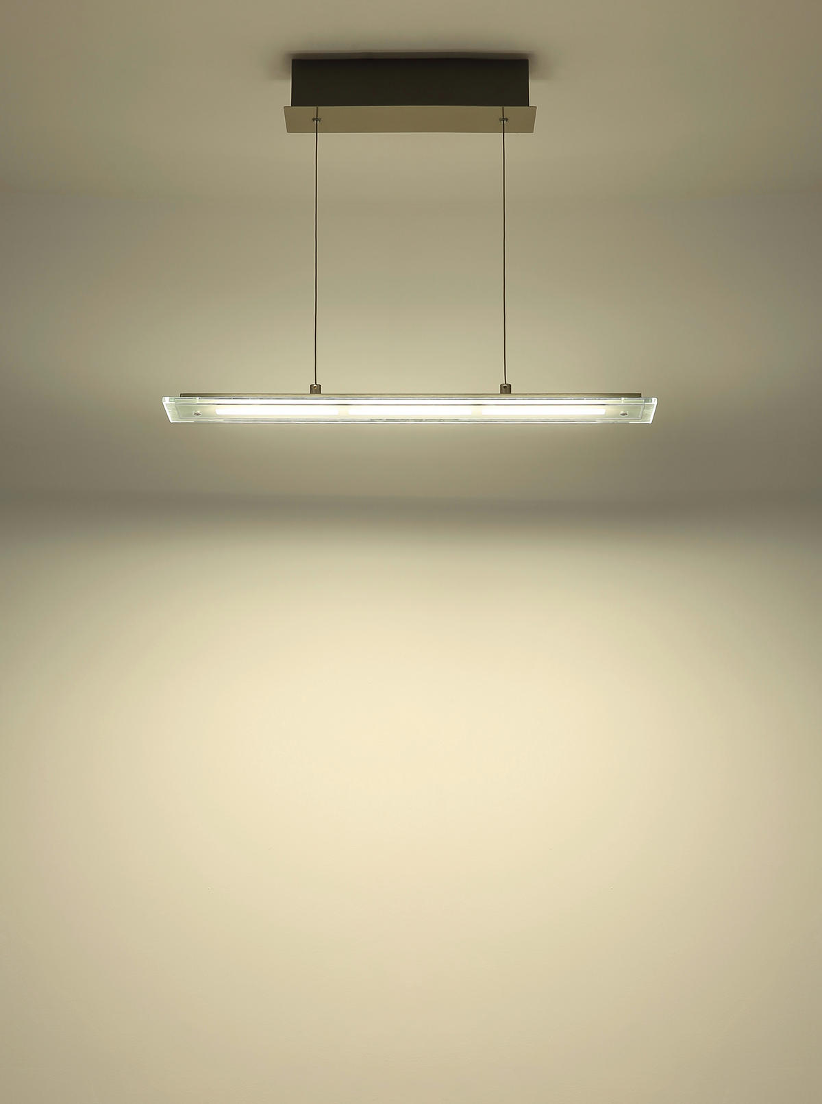 LED-HÄNGELEUCHTE 64/9/150 cm  - Klar/Nickelfarben, Design, Glas/Metall (64/9/150cm) - Globo