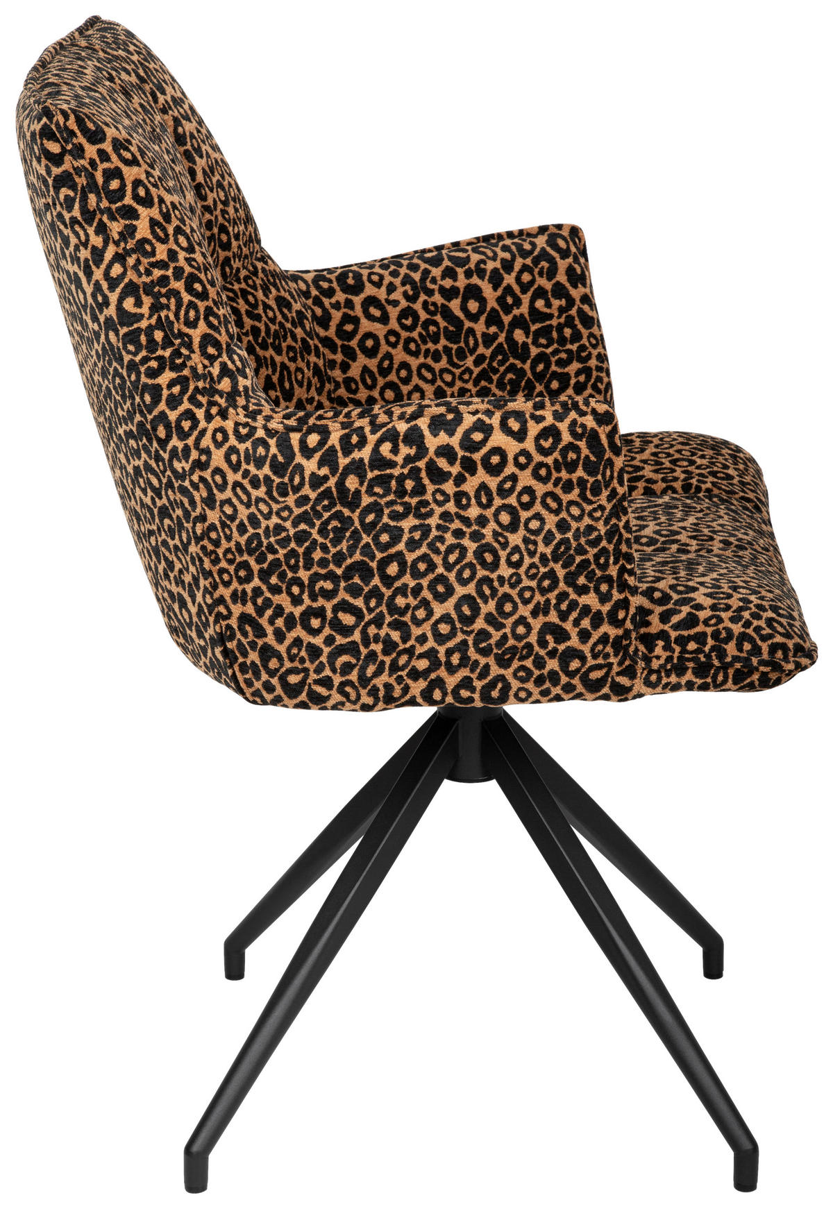 ARMLEHNSTUHL  in Eisen Jacquard  - Schwarz/Braun, Design, Textil/Metall (59/89.5/63cm) - Novel