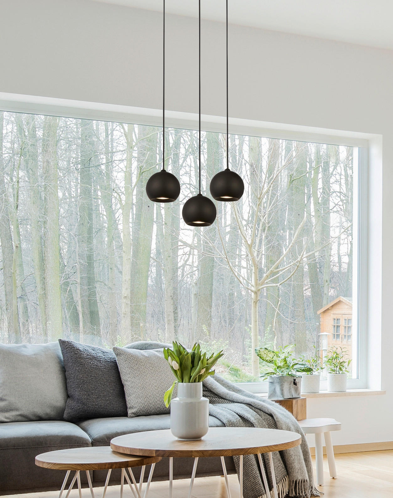 PENDELLEUCHTE Eindhoven 39/200 cm   - Schwarz, Design, Metall (39/200cm)