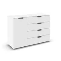 KOMMODE 120/81/42 cm  in Weiss  - Chromfarben/Weiss, Design, Holzwerkstoff/Metall (120/81/42cm) - Carryhome