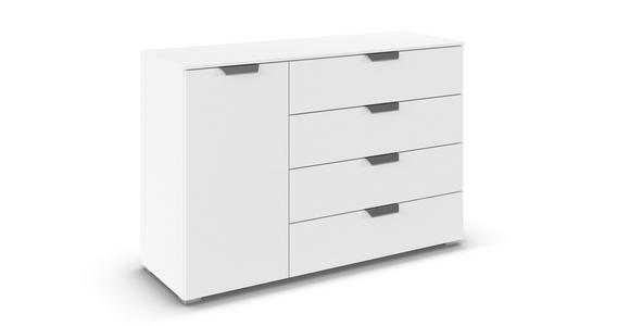 KOMMODE  in 120/81/42 cm  - Chromfarben/Weiß, Design, Holzwerkstoff/Metall (120/81/42cm) - Carryhome