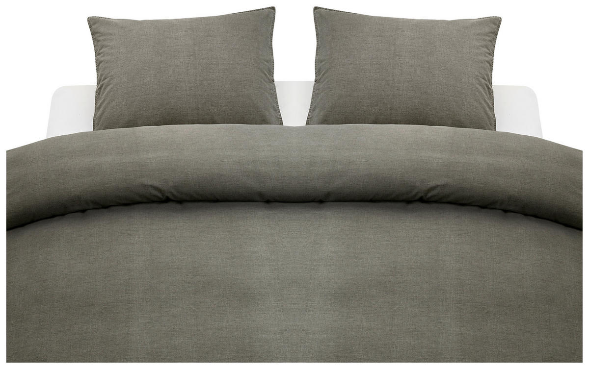 PÅSLAKANSET linneimitation 220/210 cm  - grå, Klassisk, textil (220/210cm)