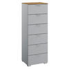 KOMMODE 40/119/42 cm  in Grau, Eichefarben  - Eichefarben/Alufarben, Trend, Holzwerkstoff/Kunststoff (40/119/42cm) - Stylife