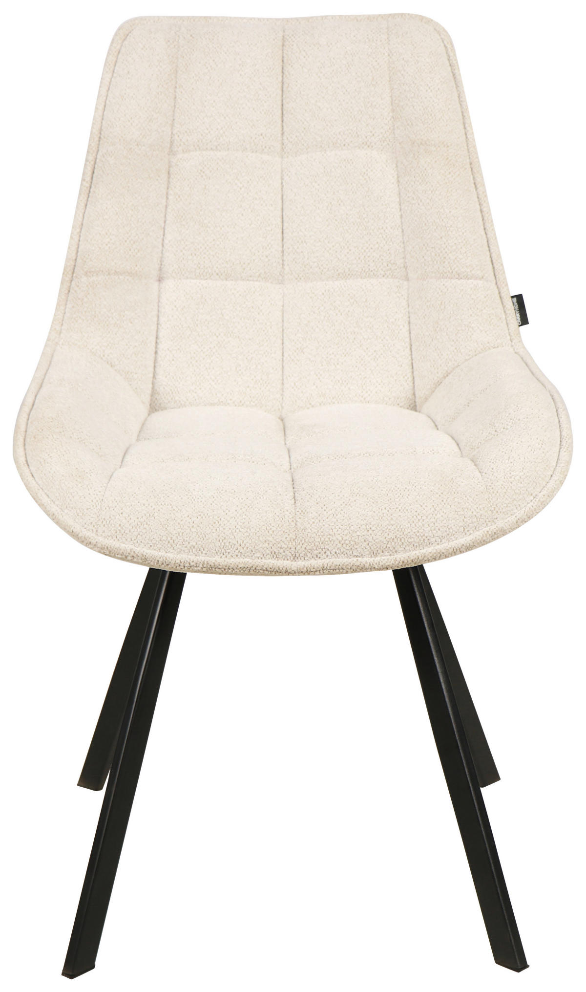 STUHL Webstoff Creme, Schwarz  - Creme/Schwarz, Design, Textil/Metall (53/87/61cm) - Carryhome
