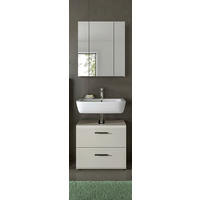 BADEZIMMER 2-teilig  in 60 cm  - Kaschmir/Schwarz, Trend, Glas/Holzwerkstoff (60cm) - MID.YOU