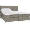 BOXSPRINGBETT 180/200 cm  in Hellgrau  - Chromfarben/Hellgrau, Konventionell, Kunststoff/Textil (180/200cm) - Voleo