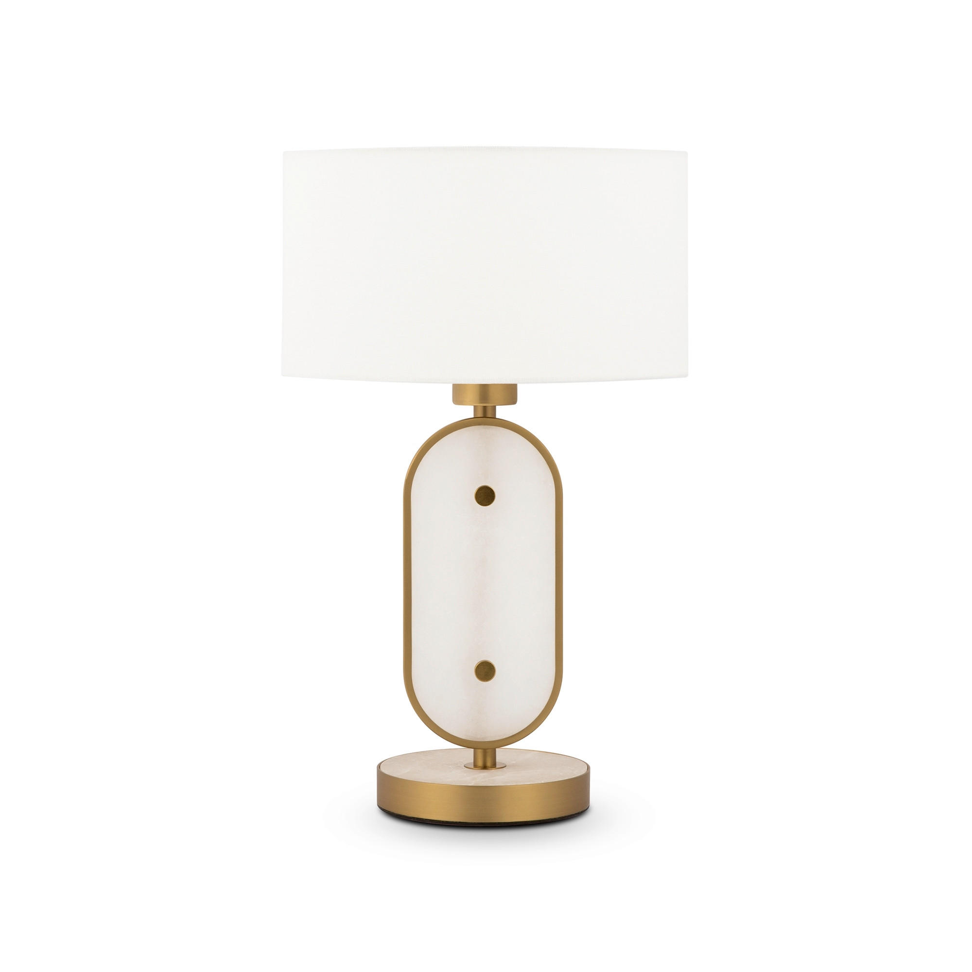 TISCHLEUCHTE Modern 28/44 cm   - Goldfarben/Weiß, Trend, Textil/Stein (28/44cm) - MAYTONI