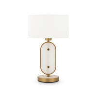 BORDSLAMPA Modern 28/44 cm   - vit/guldfärgad, Trend, metall/textil (28/44cm) - MAYTONI