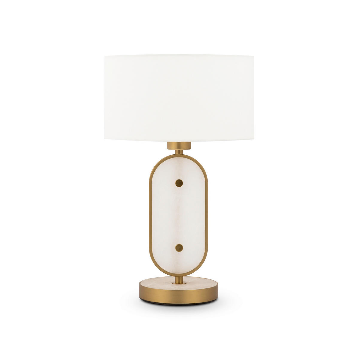 BORDSLAMPA Modern 28/44 cm   - vit/guldfärgad, Trend, metall/textil (28/44cm) - MAYTONI