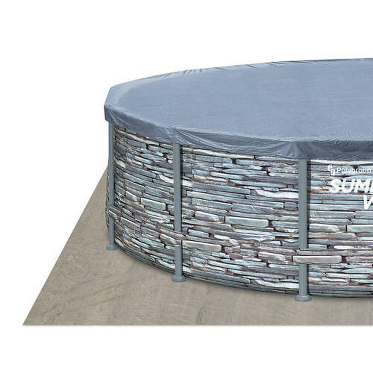 POOL PGP4W01442B 427/107 cm  - Grau, KONVENTIONELL, Kunststoff (427/107cm) - Ambia Garden