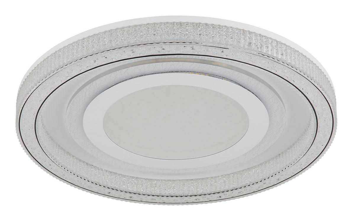 LED-TAKLAMPA ALSUNA 48/7 cm  - klar/vit, Klassisk, metall/plast (48/7cm) - Globo