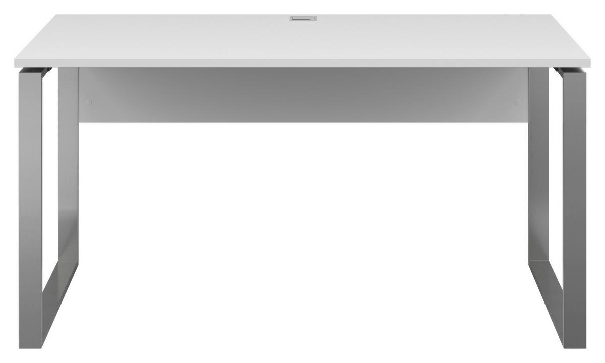 SCHREIBTISCH 150/76/77 cm  in Weiß  - Weiß, KONVENTIONELL, Holzwerkstoff/Metall (150/76/77cm) - Voleo