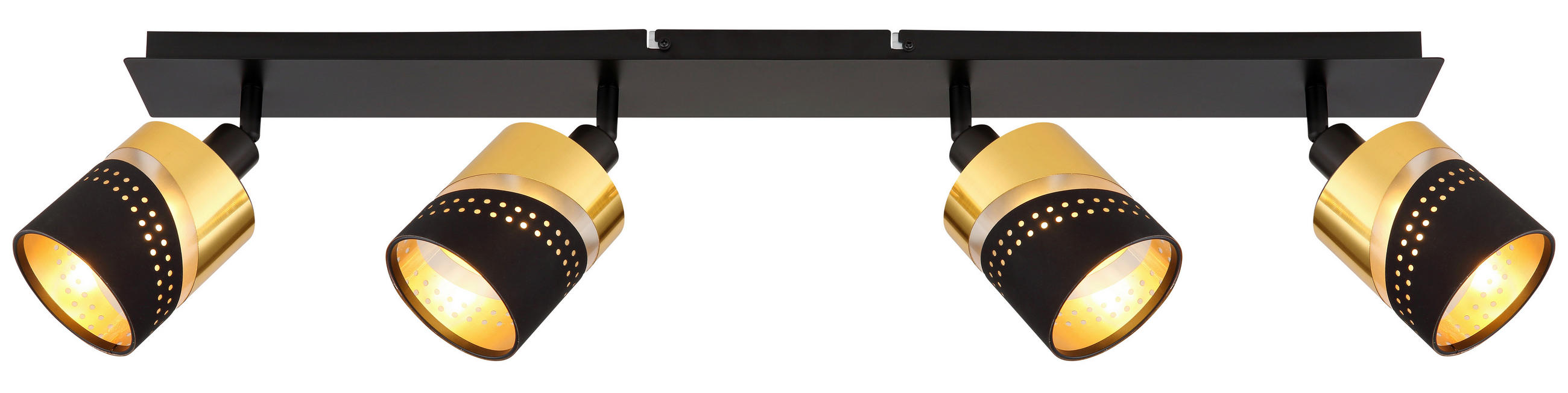 SPOTLIGHT 80/9/20,5 cm   - svart/guldfärgad, Design, metall/textil (80/9/20,5cm) - Globo