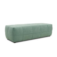 HOCKER Mikrofaser Mintgrün  - Schwarz/Mintgrün, Design, Kunststoff/Textil (150/60/40cm) - MID.YOU