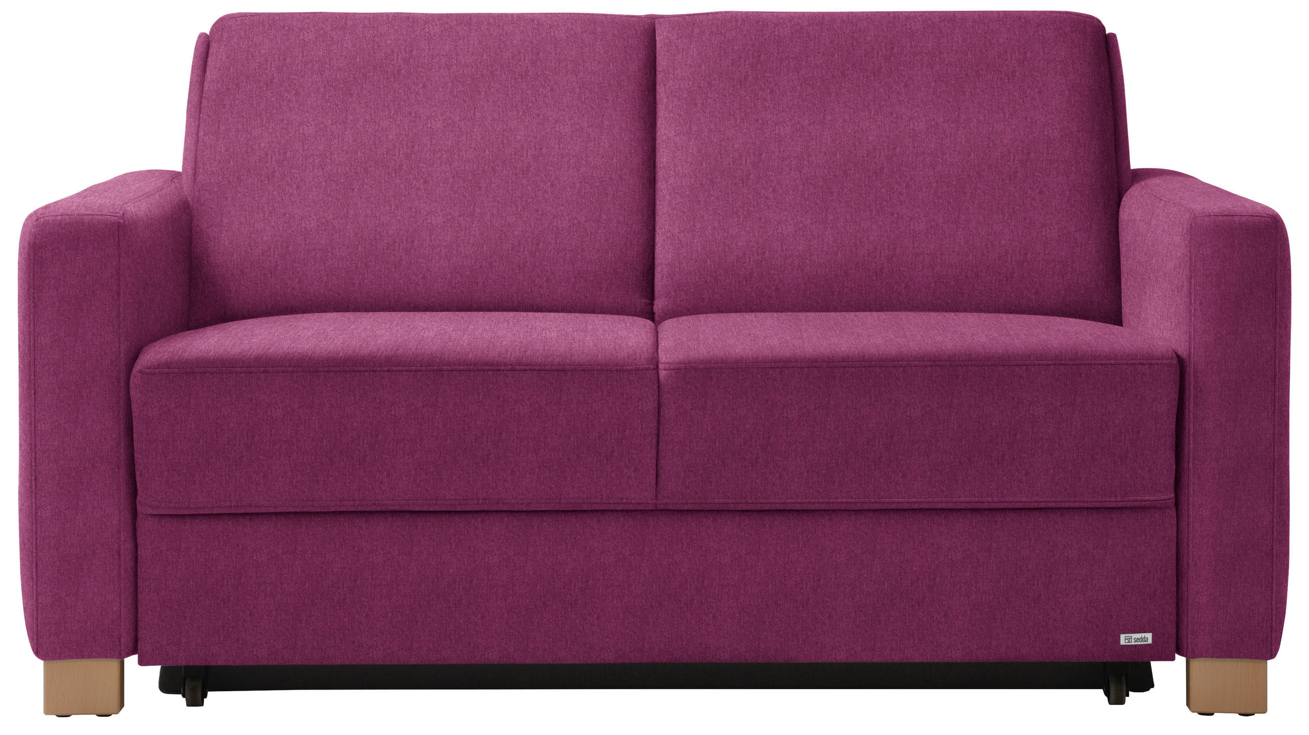 SCHLAFSOFA  in Pink  - Pink/Naturfarben, KONVENTIONELL, Holz/Textil (160/86/92cm) - Sedda