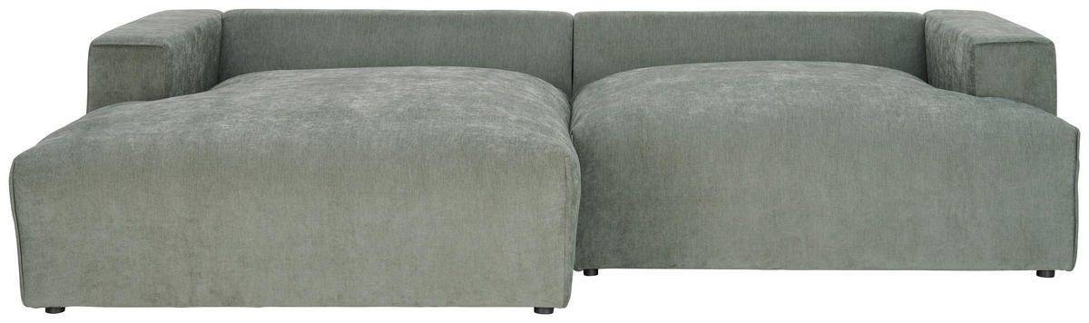 ECKSOFA Felicia Graugrün Struktur  - Schwarz/Graugrün, Design, Kunststoff/Textil (187/267cm) - Stylife