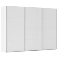 SCHWEBETÜRENSCHRANK 301/223/68 cm 3-türig Weiß  - Alufarben/Weiß, Basics, Holzwerkstoff/Metall (301/223/68cm) - Novel