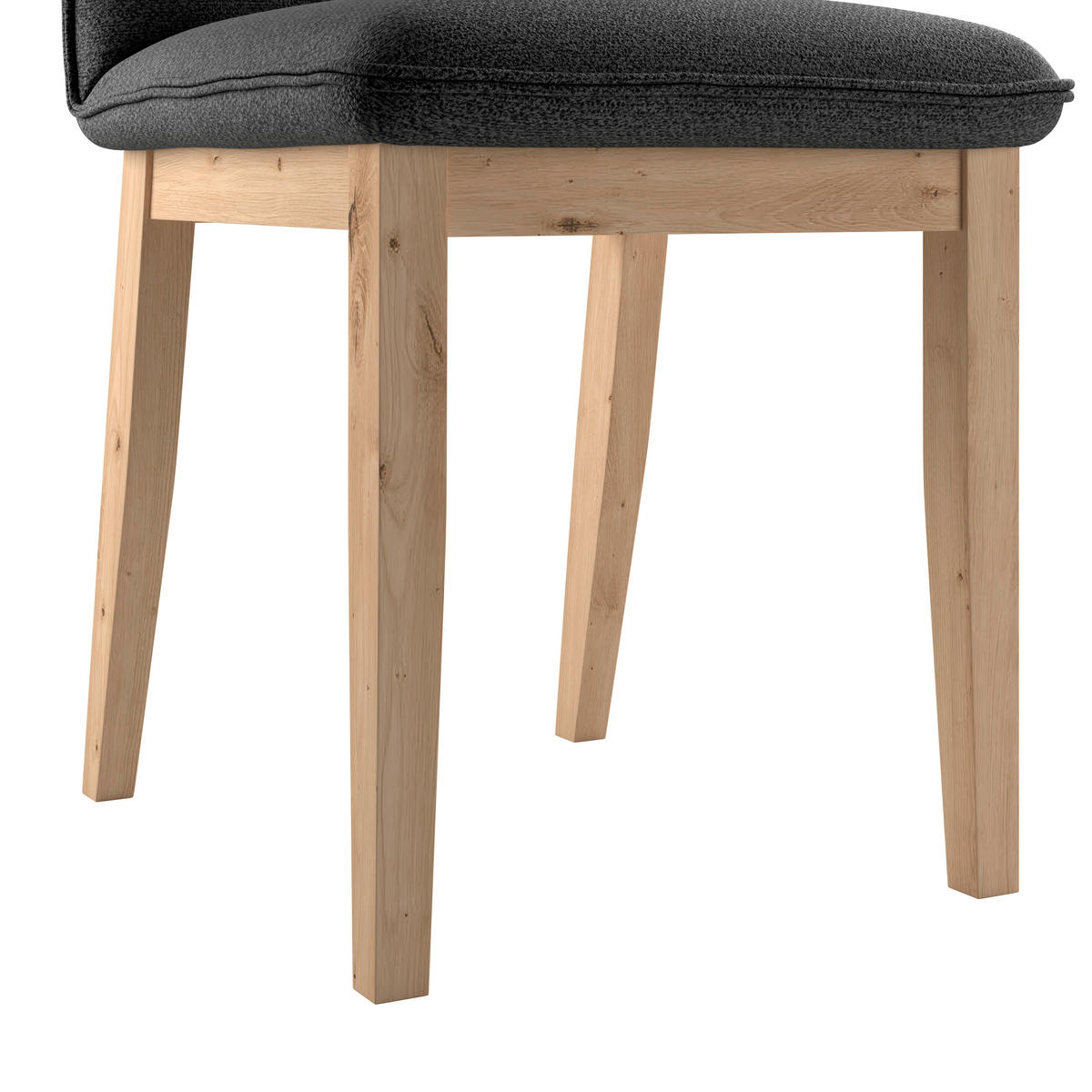 STUHL   Webstoff  - Eichefarben/Schwarz, KONVENTIONELL, Holz/Textil (47/91/44cm) - Livetastic