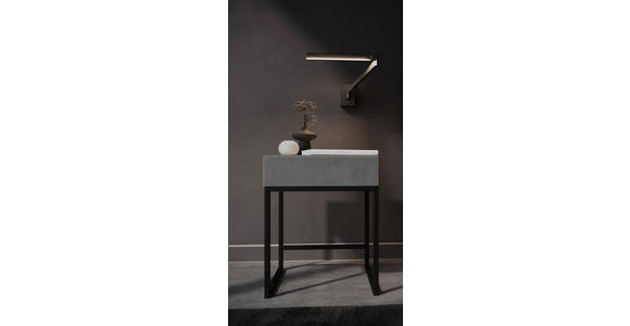 NACHTSCHRANK 45/55/45 cm - Schwarz/Grau, Design, Textil/Metall (45/55/45cm) - Esposa