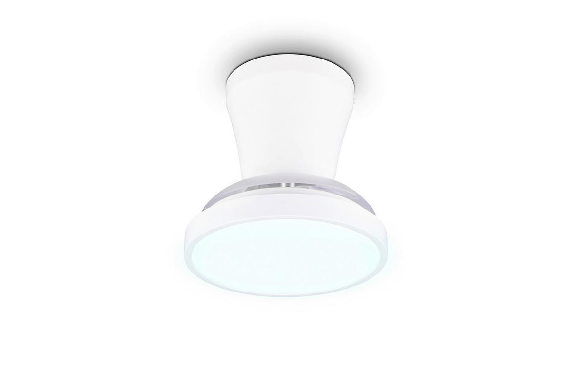 DECKENVENTILATOR - Klar/Weiß, Design, Kunststoff/Metall (30/2cm)
